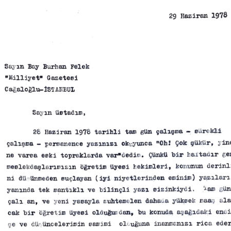 Burhan Felek Mektup